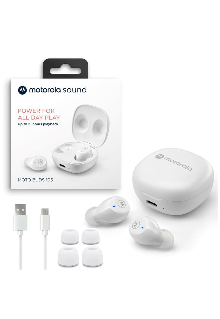 Audífonos Inalámbricos Motorola Buds 105 True Wireless Blanco-5