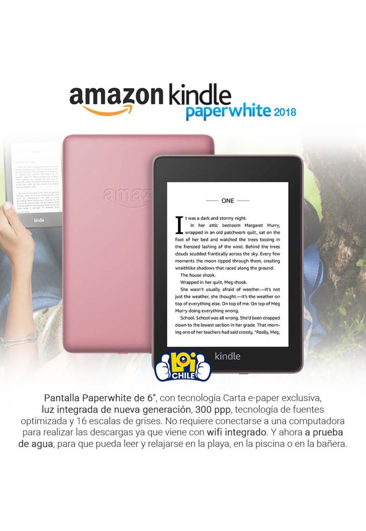 Kindle Paperwhite Resistente Al Agua 6'' 300Ppi 2018 Kindle | Paris.cl