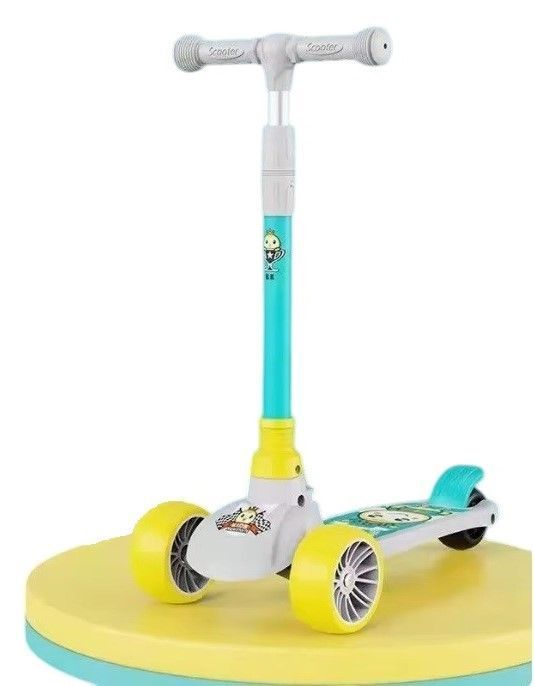Scooter Monopatín Niños Gris Verde-0