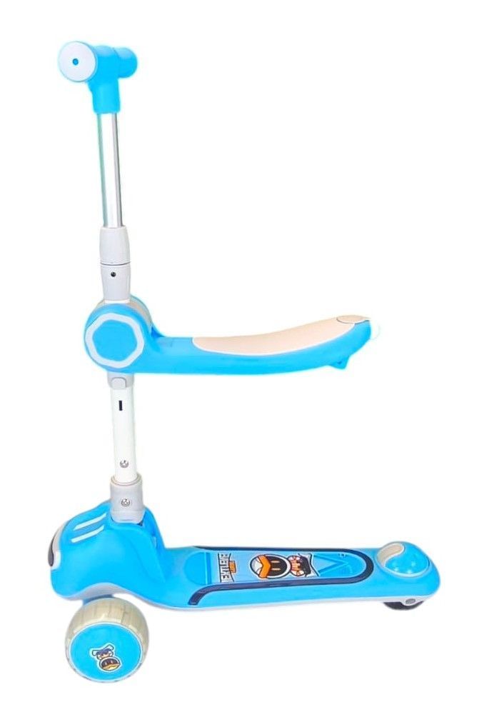 Scooter Plegable infantil 2 en 1 Luces Led Celeste-1