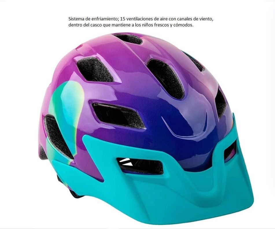 Casco Bicicleta Niños Sifvo Morado            -1