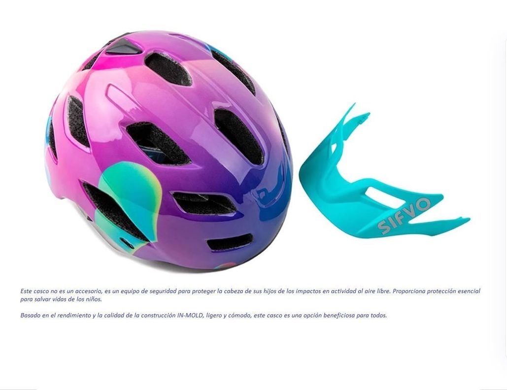 Casco Bicicleta Niños Sifvo Morado            -4