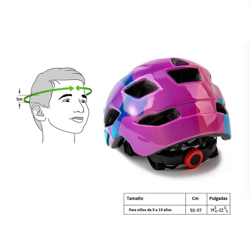 Casco Bicicleta Niños Sifvo Morado            -5