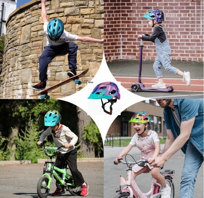 Casco Bicicleta Niños Sifvo Morado            -6