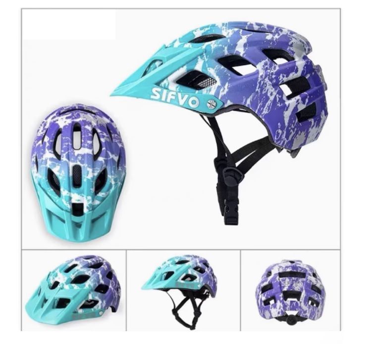 Casco Bicicleta Niños Sifvo Calipso Lila	-3