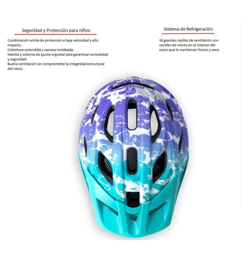 Casco Bicicleta Niños Sifvo Calipso Lila	-5