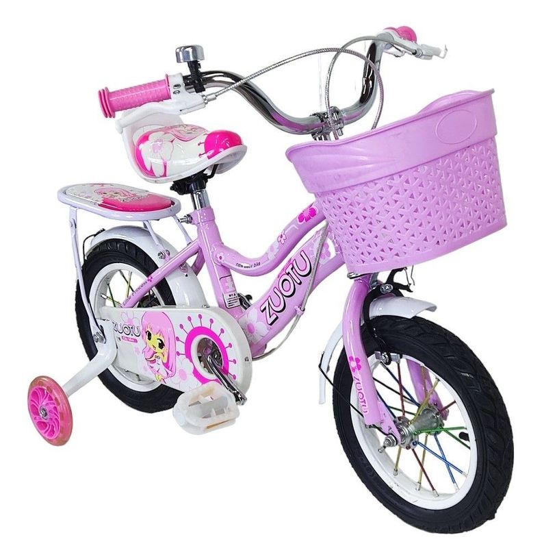 Bicicleta Aro 12 Infantil Zuotu Rosada -1