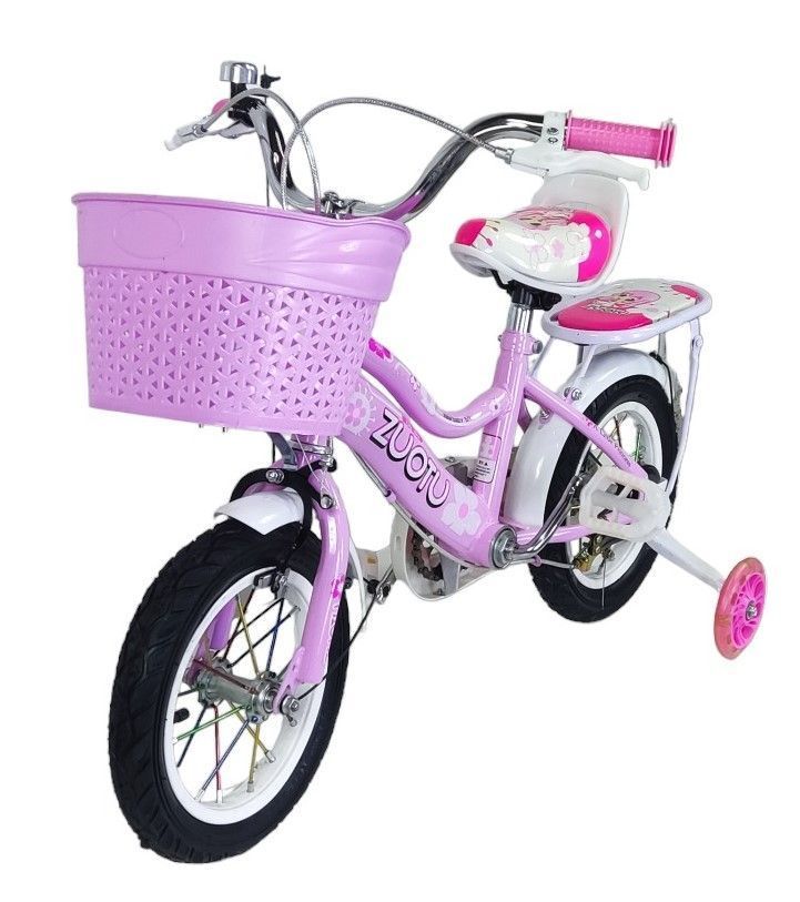 Bicicleta Aro 12 Infantil Zuotu Rosada -2