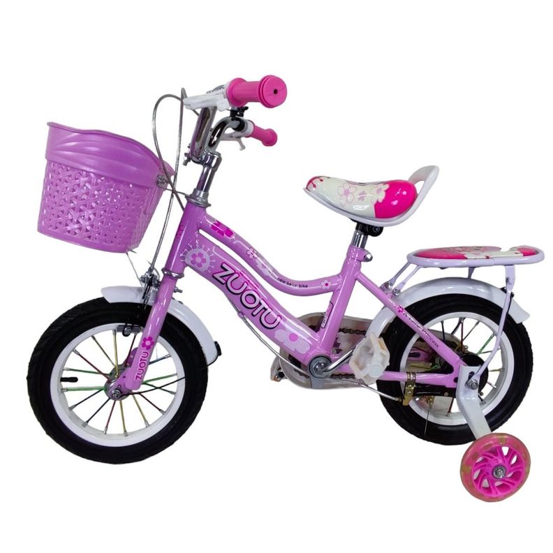 Bicicleta Aro 12 Infantil Zuotu Rosada -3