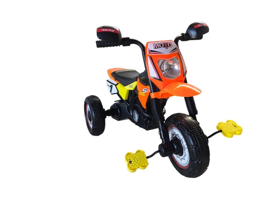 Triciclo Infantil Tipo Moto 3 Ruedas Naranjo-1