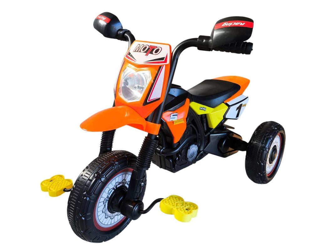 Triciclo Infantil Tipo Moto 3 Ruedas Naranjo-2
