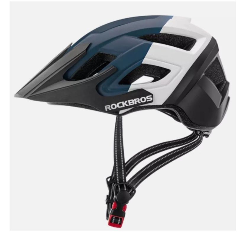CASCO BICICLETA ADULTO ROCKBROS AZUL BLANCO-1
