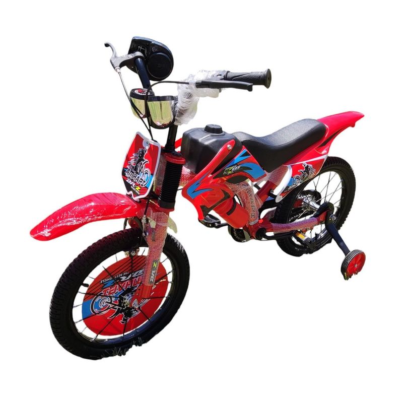 Bicicleta  Aro 16  Bicimoto Amhapi Rojo   -0