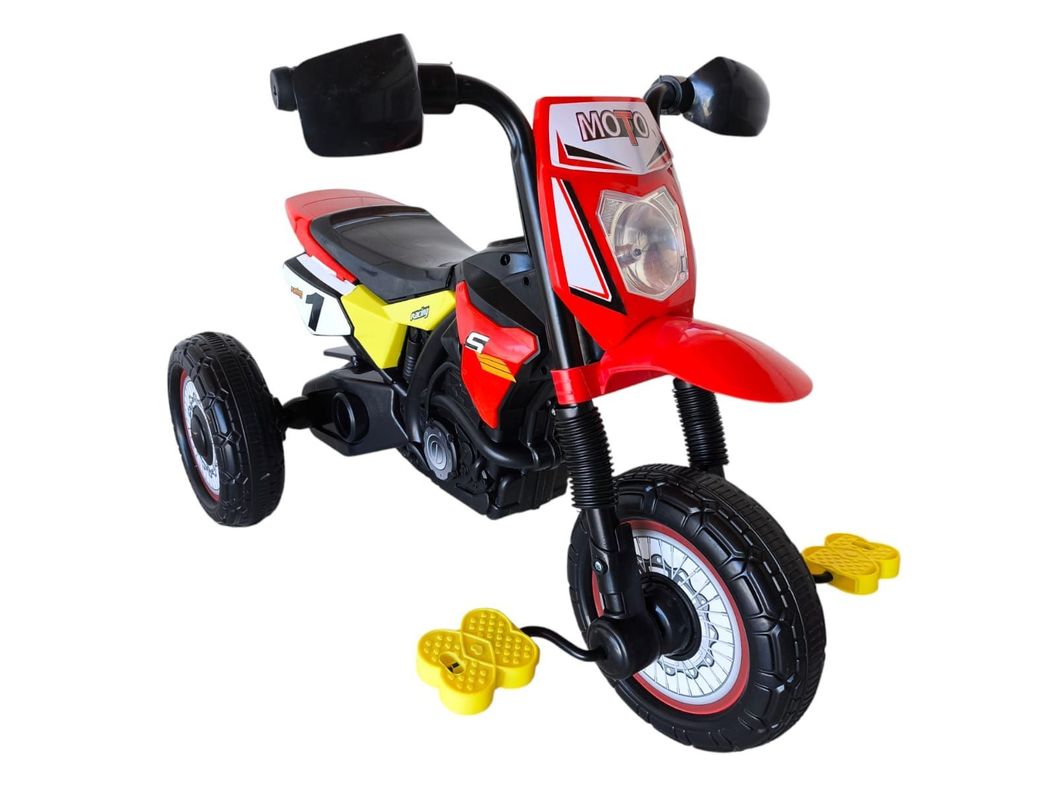 Triciclo Infantil Tipo Moto 3 Ruedas Rojo-2