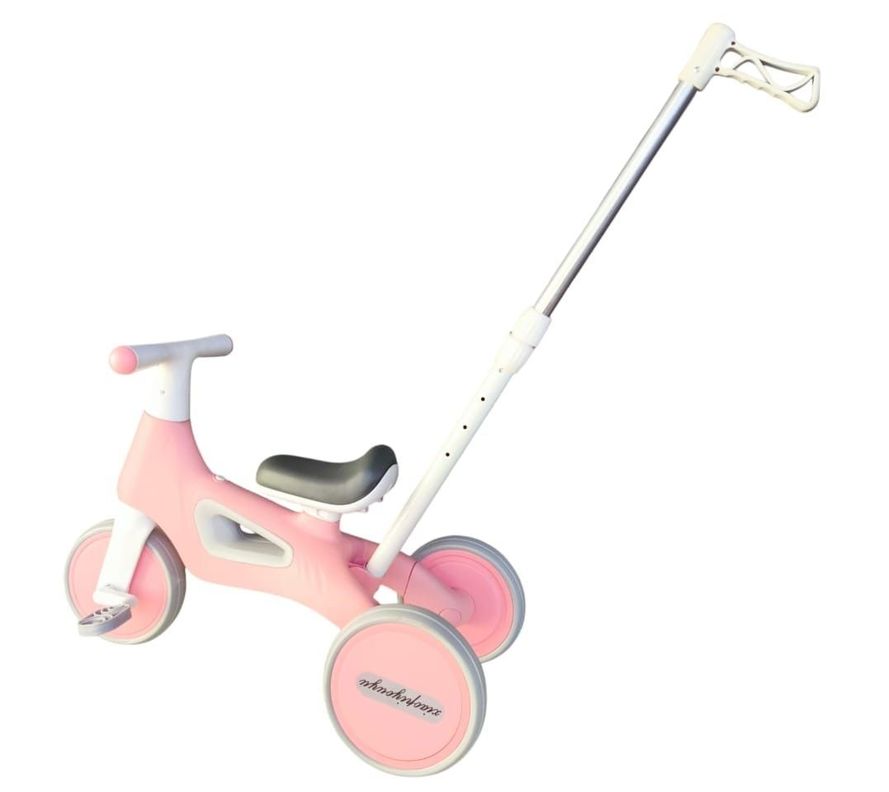 Triciclo Infantil Multifuncional 5 en 1 con Pedales Rosado-2