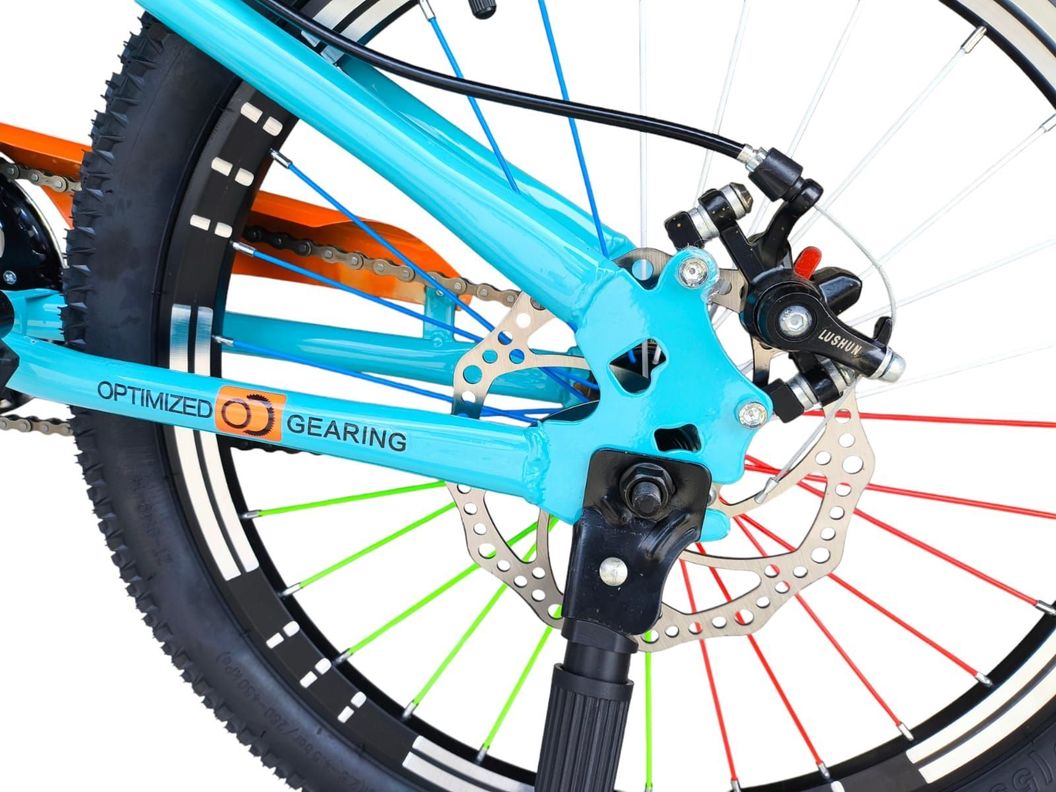 Bicicleta Aro 20  Cfeng Con Freno Disco Celeste-4