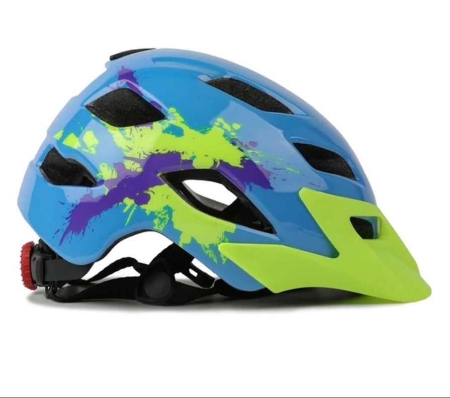 CASCO BICICLETA EXCLUSKY NIÑOS CELESTE VERDE  -1