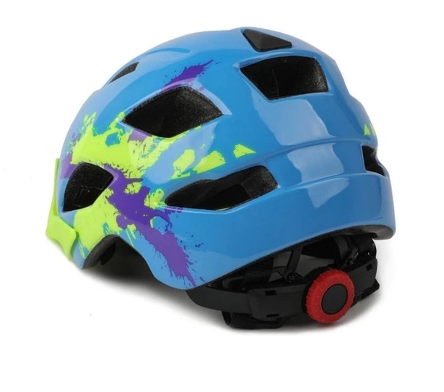 CASCO BICICLETA EXCLUSKY NIÑOS CELESTE VERDE  -2