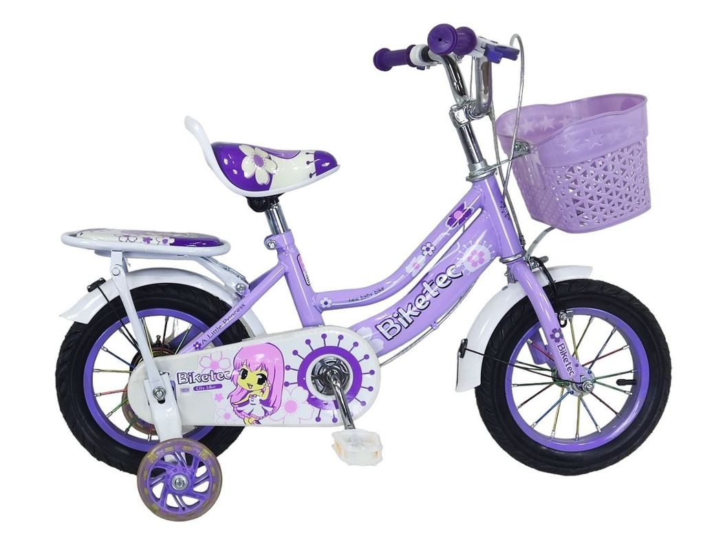 Bicicleta Aro 12 Infantil Biketec Lila-1