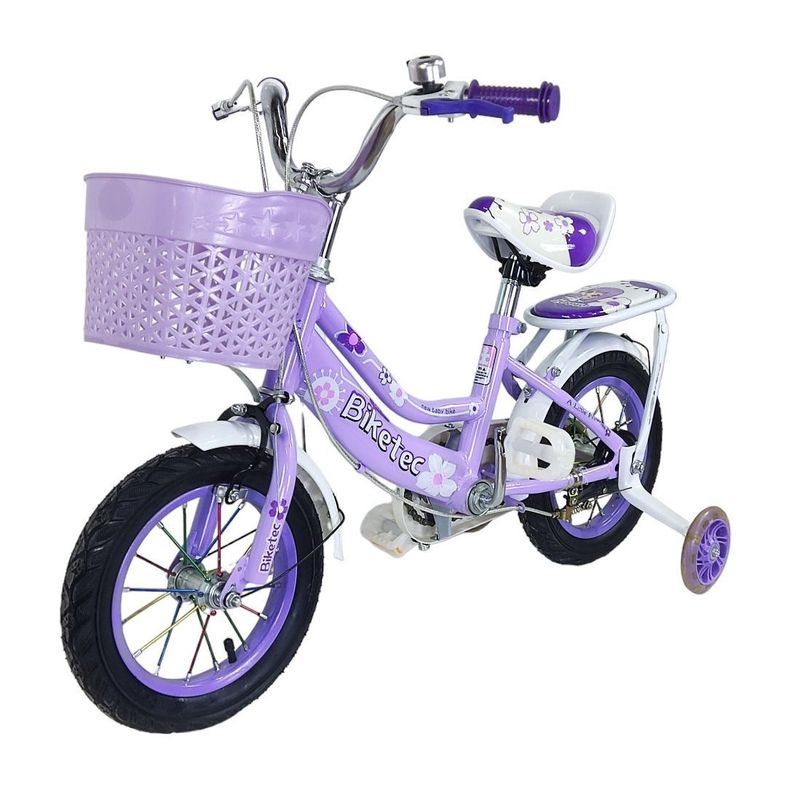 Bicicleta Aro 12 Infantil Biketec Lila-2