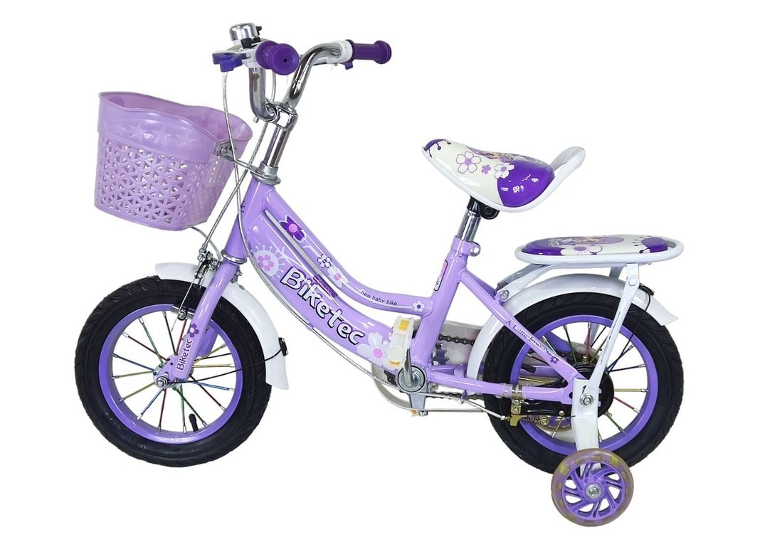 Bicicleta Aro 12 Infantil Biketec Lila-3