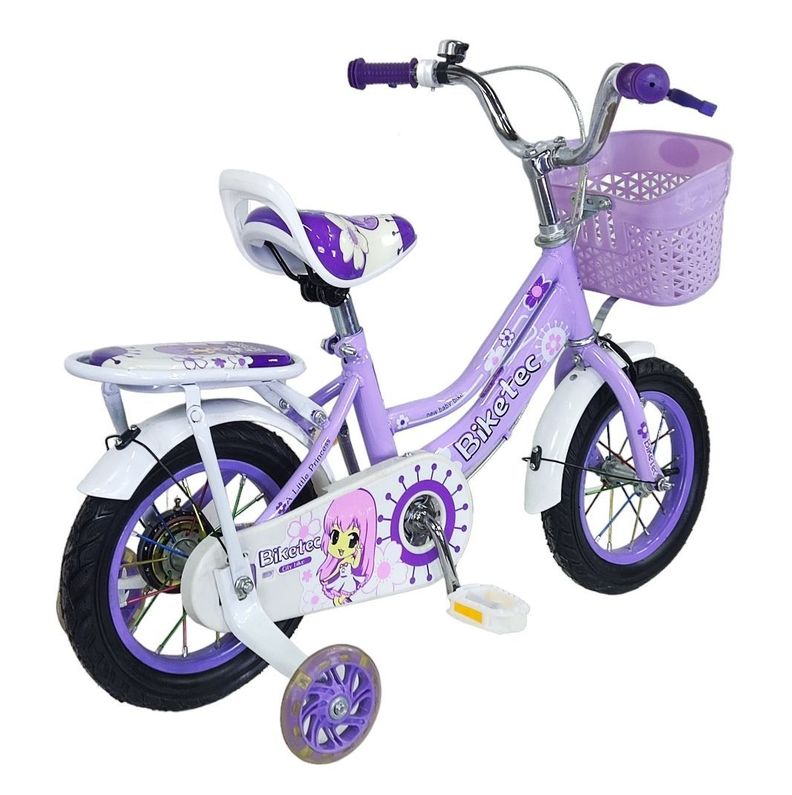 Bicicleta Aro 12 Infantil Biketec Lila-5
