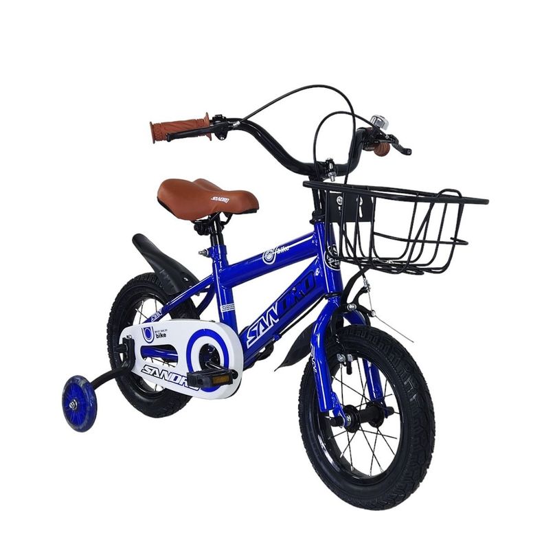 Bicicleta Aro 12 Infantil Sandro Azul Metalizado-0