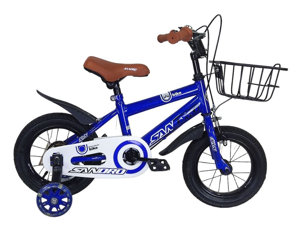 Bicicleta Aro 12 Infantil Sandro Azul Metalizado-1