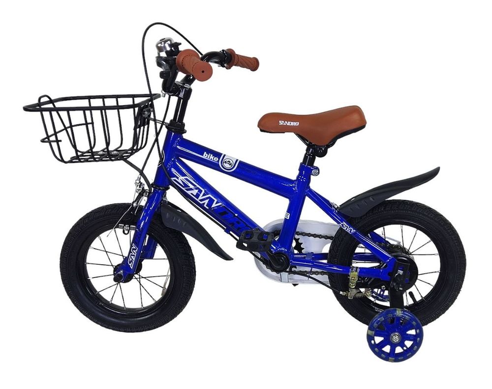 Bicicleta Aro 12 Infantil Sandro Azul Metalizado-3