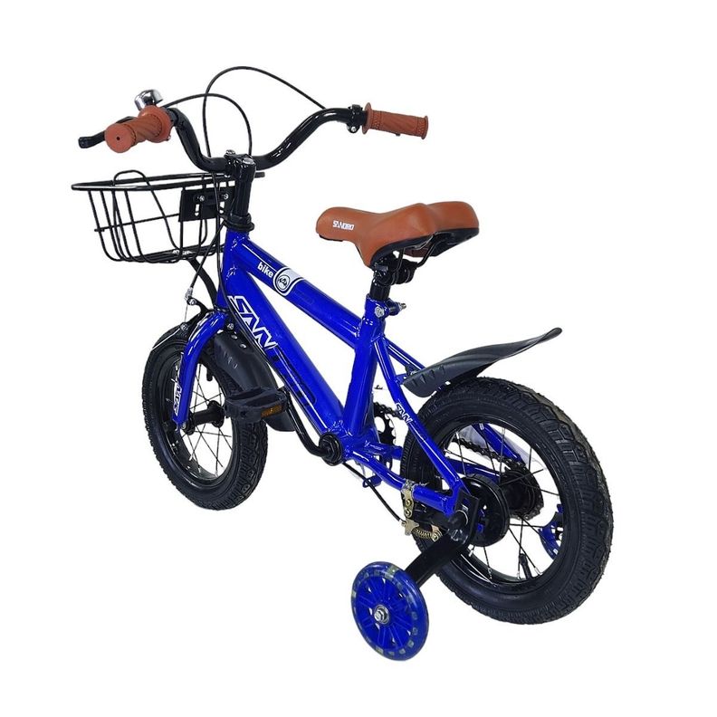 Bicicleta Aro 12 Infantil Sandro Azul Metalizado-4
