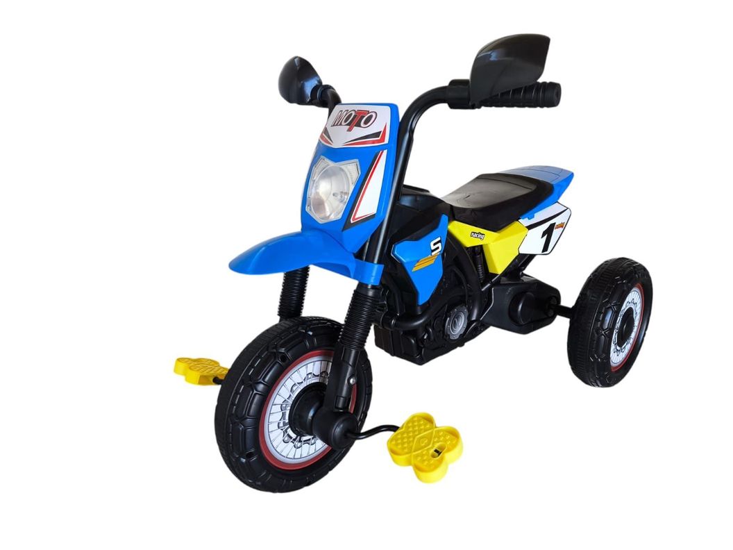 Triciclo Infantil Tipo Moto 3 Ruedas Azul-2