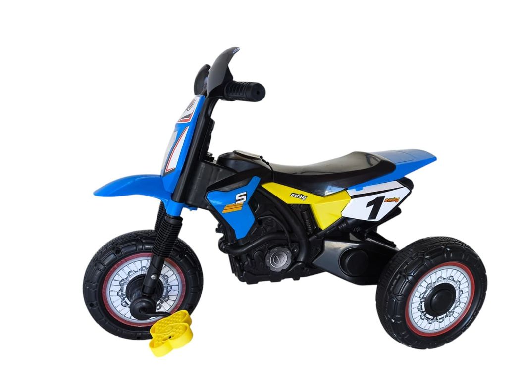 Triciclo Infantil Tipo Moto 3 Ruedas Azul-3