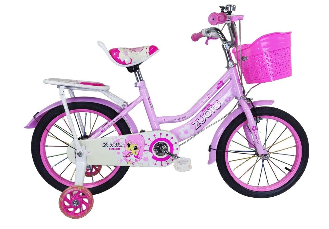 Bicicleta Aro 16 Infantil Zuotu Rosada-0