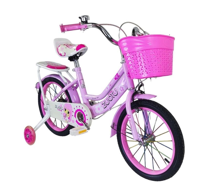 Bicicleta Aro 16 Infantil Zuotu Rosada-1