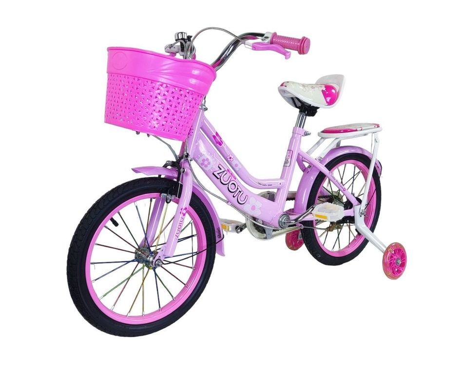 Bicicleta Aro 16 Infantil Zuotu Rosada-2