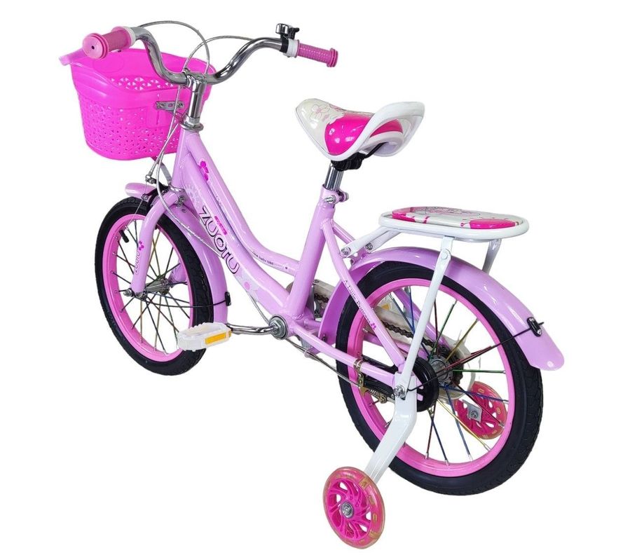 Bicicleta Aro 16 Infantil Zuotu Rosada-5