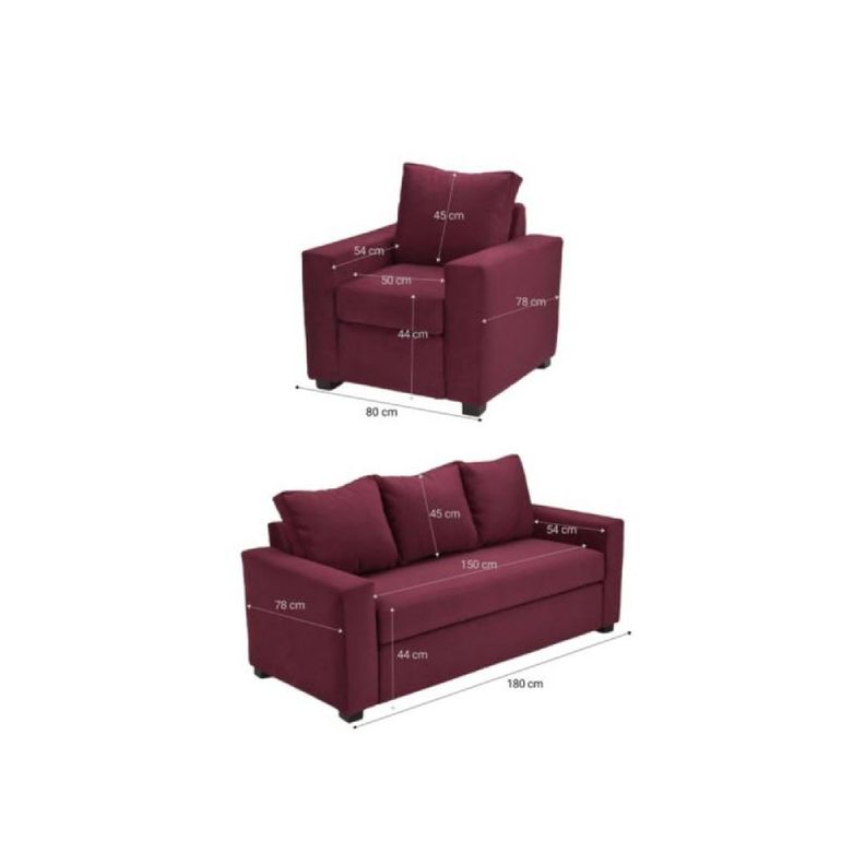 Living Felpa Vino Tinto 3-1-1-7