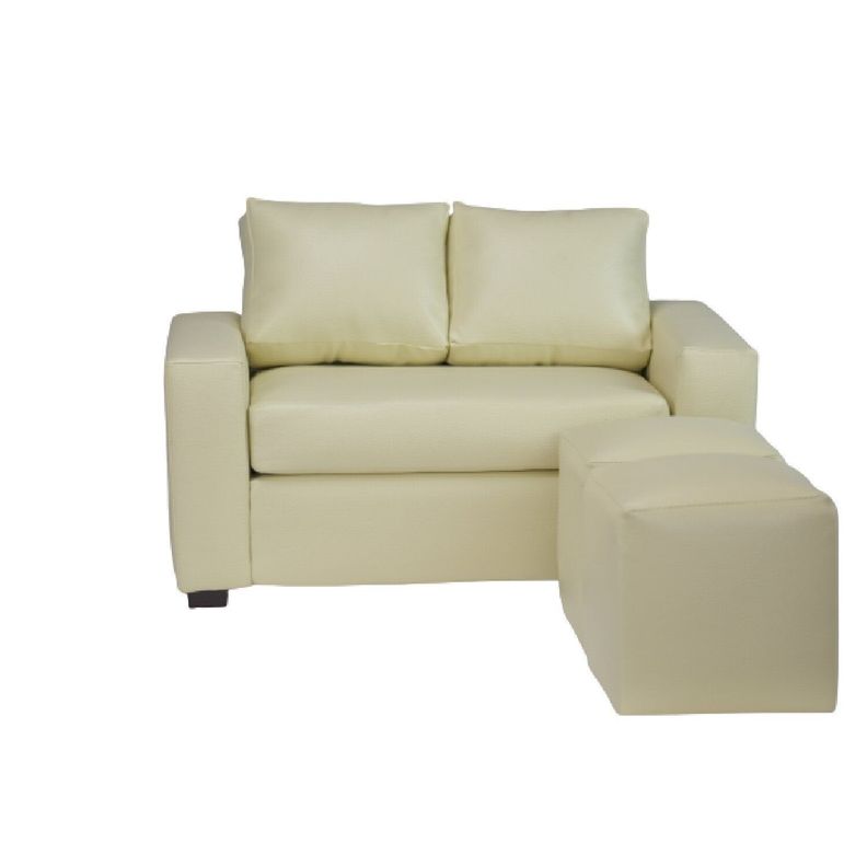 Sofá BILDUN Romme Meliss 2 Cuerpos Marfil + 2 Pouf-2