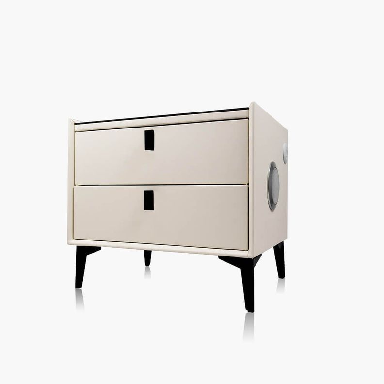 Velador Inteligente Blanco Pastel Con Parlantes-1