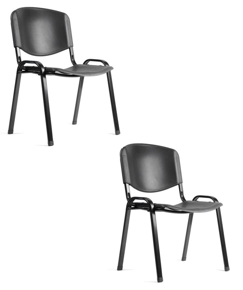 Pack 2 Sillas Visita Iso Casino Recepcion Negro