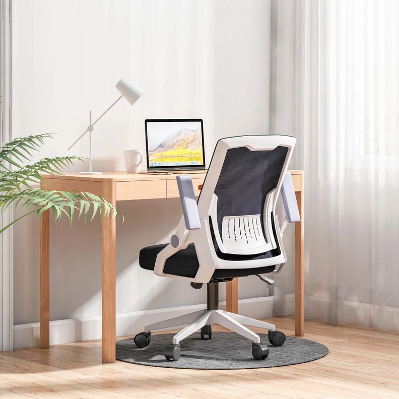 Silla de oficina luxury ergonómica blanco-negra-0