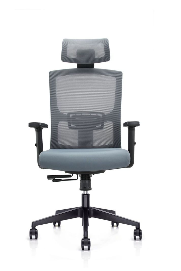 Silla De Oficina Gerencial Ergonómica Piacere Gris-0