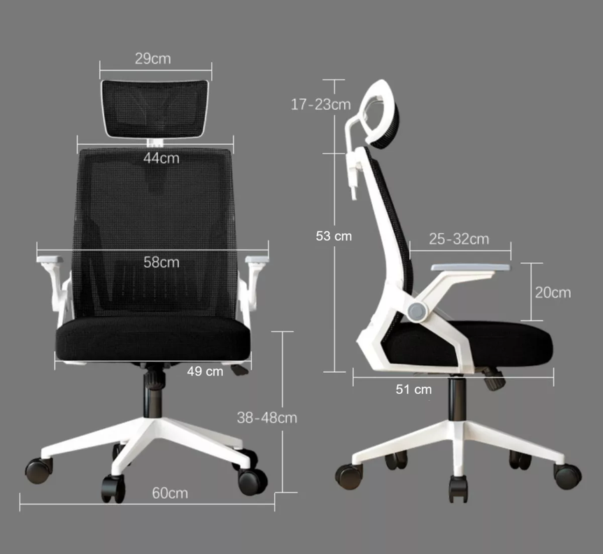Silla de oficina ejecutiva Ergonomic Plus negra-3