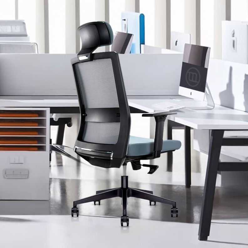Silla Ejecutiva Premium de oficina Benessere color gris-2
