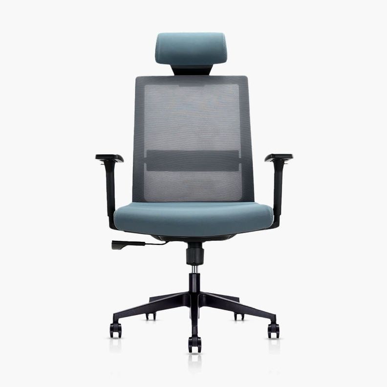 Silla Ejecutiva Premium de oficina Benessere color gris-0