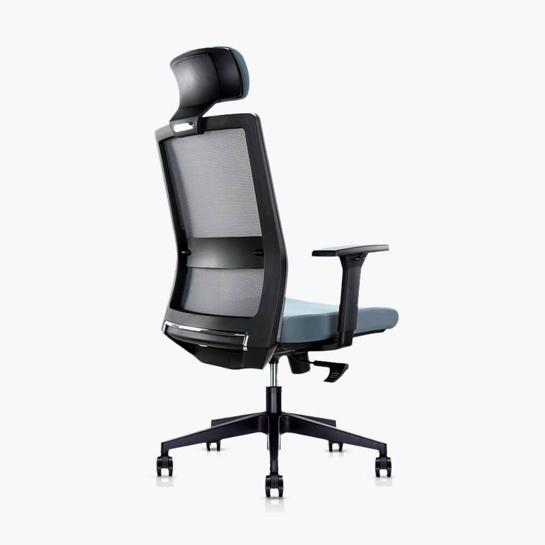 Silla Ejecutiva Premium de oficina Benessere color gris-4