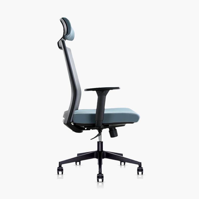 Silla Ejecutiva Premium de oficina Benessere color gris-5
