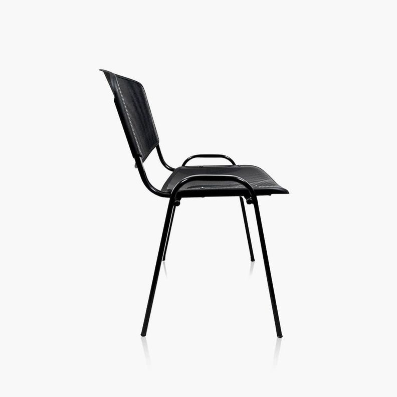 Silla visita ISO polipropileno negro-4