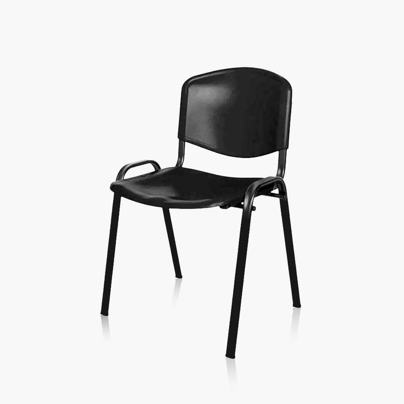 Silla visita ISO polipropileno negro-0