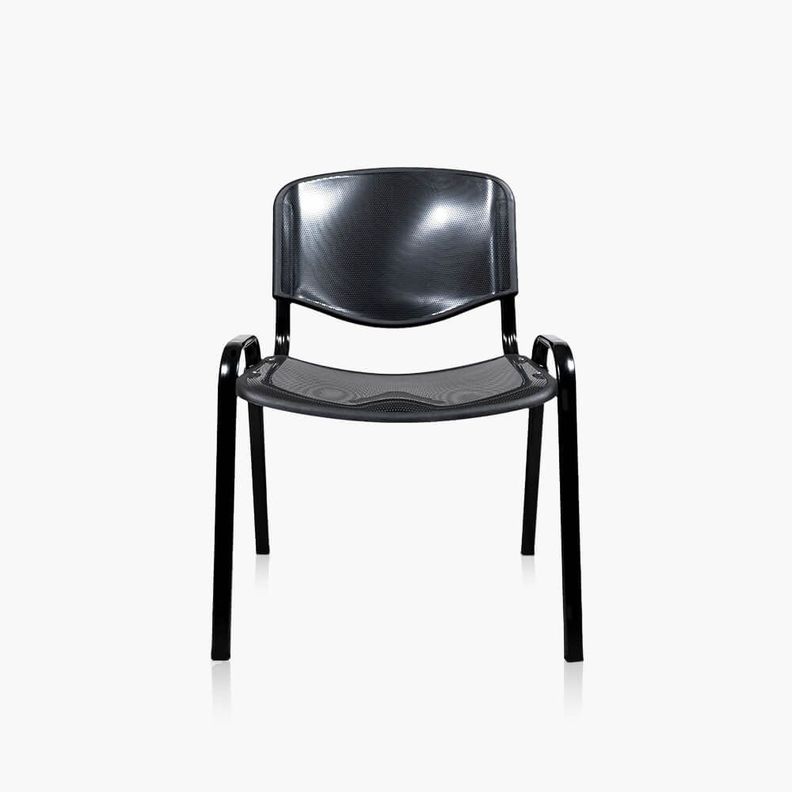Silla visita ISO polipropileno negro-1